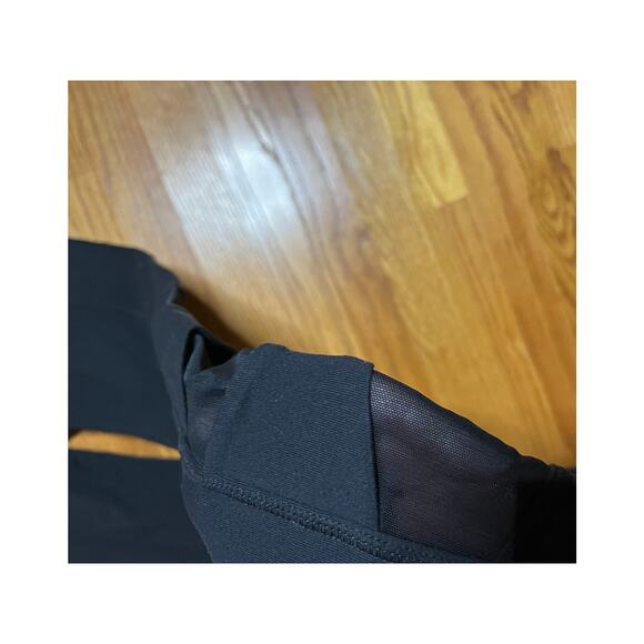 Athleta‎ black leggings mesh inset legs Small Tall Excellent preowned - Picture 2 of 4